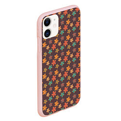 Чехол iPhone 11 матовый Цветы Разные, цвет: 3D-светло-розовый — фото 2