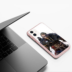 Чехол iPhone 11 матовый Assassin?s Creed Вальгалла, цвет: 3D-светло-розовый — фото 2