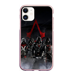 Чехол iPhone 11 матовый All Assassins, цвет: 3D-светло-розовый