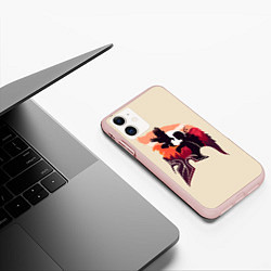 Чехол iPhone 11 матовый Кассандра с ястребом, цвет: 3D-светло-розовый — фото 2