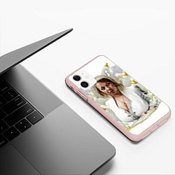 Чехол iPhone 11 матовый Молочная леди молокоотсосы, цвет: 3D-светло-розовый — фото 2