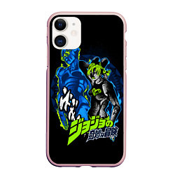 Чехол iPhone 11 матовый Джолин Куджо, JoJos Bizarre Adventure, цвет: 3D-светло-розовый