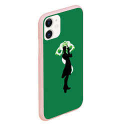 Чехол iPhone 11 матовый Kakyoin Jo Jo, цвет: 3D-светло-розовый — фото 2