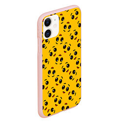 Чехол iPhone 11 матовый FORTNITE BANANA FACE PATTERN ФОРТНАЙТ ЛИЦО БАНАНА, цвет: 3D-светло-розовый — фото 2