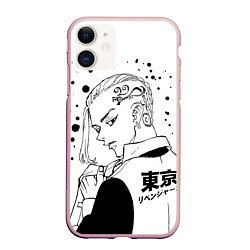 Чехол iPhone 11 матовый Токийские мстители, Дракен, цвет: 3D-светло-розовый