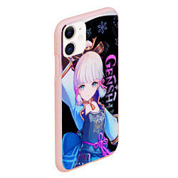 Чехол iPhone 11 матовый Genshin Impact - Kamisato Ayaka, цвет: 3D-светло-розовый — фото 2