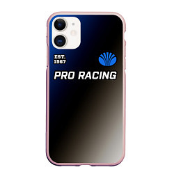 Чехол iPhone 11 матовый ДЭУ Est 1967 - Pro Racing, цвет: 3D-светло-розовый