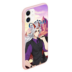 Чехол iPhone 11 матовый Аратаки Итто Arataki Itto, цвет: 3D-светло-розовый — фото 2
