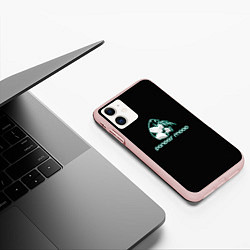 Чехол iPhone 11 матовый Pandas mood, цвет: 3D-светло-розовый — фото 2