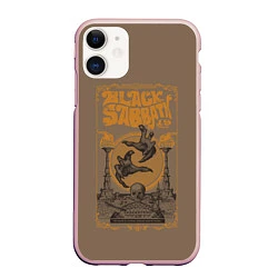 Чехол iPhone 11 матовый Black Sabbat Tour, цвет: 3D-светло-розовый