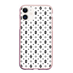 Чехол iPhone 11 матовый Узор White Dope Ski Mask Camo Dope Street Market, цвет: 3D-светло-розовый