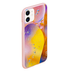 Чехол iPhone 11 матовый Градиент Яркие Пузыри, цвет: 3D-светло-розовый — фото 2