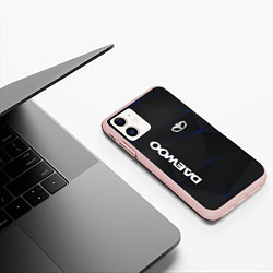 Чехол iPhone 11 матовый DAEWOO Automobile, цвет: 3D-светло-розовый — фото 2