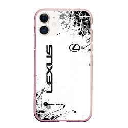 Чехол iPhone 11 матовый Lexus texture Трещины, цвет: 3D-светло-розовый