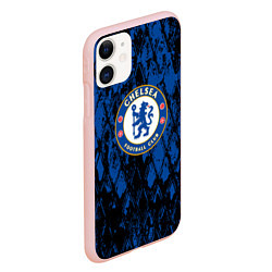 Чехол iPhone 11 матовый CHELSEA F ЧЕЛСИ LOGO, цвет: 3D-светло-розовый — фото 2