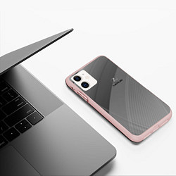 Чехол iPhone 11 матовый Lexus - абстракция - sport, цвет: 3D-светло-розовый — фото 2