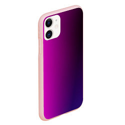 Чехол iPhone 11 матовый VIOLET gradient, цвет: 3D-светло-розовый — фото 2