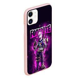 Чехол iPhone 11 матовый Fortnite Dark Power Chord Video game, цвет: 3D-светло-розовый — фото 2