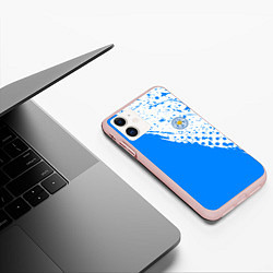 Чехол iPhone 11 матовый Leicester city Лестер Сити, цвет: 3D-светло-розовый — фото 2