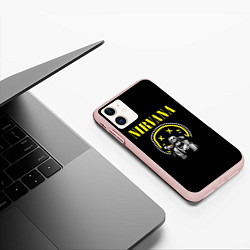 Чехол iPhone 11 матовый NIRVANA логотип и исполнители, цвет: 3D-светло-розовый — фото 2
