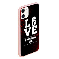 Чехол iPhone 11 матовый Rainbow Six Love Классика, цвет: 3D-светло-розовый — фото 2
