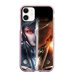 Чехол iPhone 11 матовый METAL GEAR RISING САМУРАЙ, цвет: 3D-светло-розовый