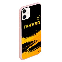 Чехол iPhone 11 матовый Evanescence - gold gradient: символ сверху, цвет: 3D-светло-розовый — фото 2