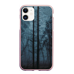 Чехол iPhone 11 матовый Dark-Forest, цвет: 3D-светло-розовый