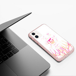 Чехол iPhone 11 матовый Twice градиент, цвет: 3D-светло-розовый — фото 2