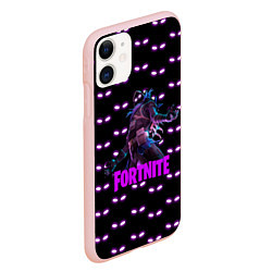 Чехол iPhone 11 матовый Fortnite raven - глаза, цвет: 3D-светло-розовый — фото 2