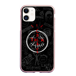Чехол iPhone 11 матовый Travis Scott - фортнайт, цвет: 3D-светло-розовый