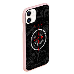 Чехол iPhone 11 матовый Travis Scott - фортнайт, цвет: 3D-светло-розовый — фото 2
