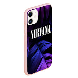 Чехол iPhone 11 матовый Nirvana neon monstera, цвет: 3D-светло-розовый — фото 2