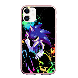 Чехол iPhone 11 матовый Sonic Exe - Hedgehog - video game, цвет: 3D-светло-розовый