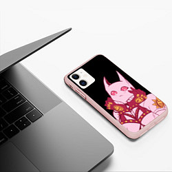 Чехол iPhone 11 матовый Милый стенд Killer Queen - Jojo, цвет: 3D-светло-розовый — фото 2