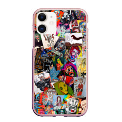 Чехол iPhone 11 матовый Art Trash, цвет: 3D-светло-розовый