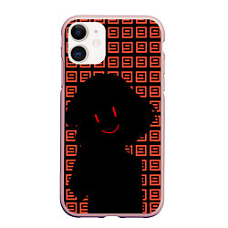 Чехол iPhone 11 матовый Undertale - Frisk smile, цвет: 3D-светло-розовый