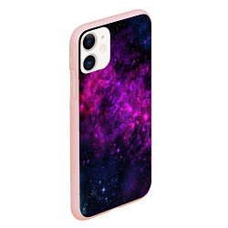 Чехол iPhone 11 матовый Neon pink nebula, цвет: 3D-светло-розовый — фото 2