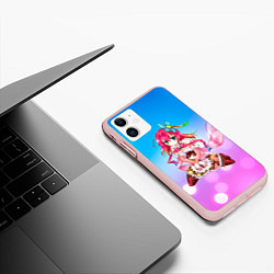 Чехол iPhone 11 матовый No Game No Life, цвет: 3D-светло-розовый — фото 2