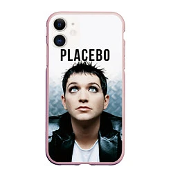 Чехол iPhone 11 матовый Placebo: Brian Molko, цвет: 3D-светло-розовый