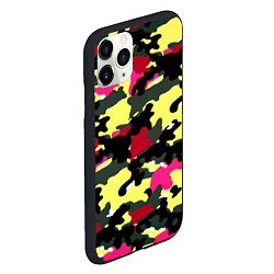 Чехол iPhone 11 Pro матовый Камуфляж: контраст цветов, цвет: 3D-черный — фото 2
