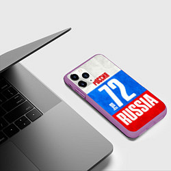 Чехол iPhone 11 Pro матовый Russia: from 72, цвет: 3D-фиолетовый — фото 2