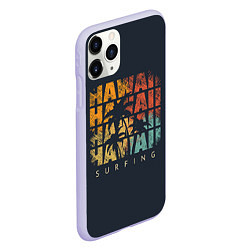 Чехол iPhone 11 Pro матовый Hawaii Surfing, цвет: 3D-светло-сиреневый — фото 2