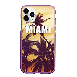 Чехол iPhone 11 Pro матовый MIAMI, цвет: 3D-фиолетовый