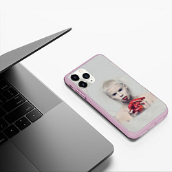 Чехол iPhone 11 Pro матовый Die Antwoord: Blooded Heart, цвет: 3D-розовый — фото 2