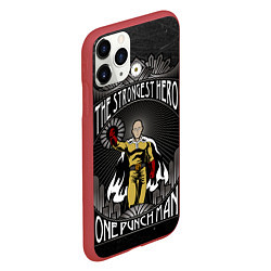 Чехол iPhone 11 Pro матовый The Strongest Hero, цвет: 3D-красный — фото 2