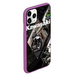 Чехол iPhone 11 Pro матовый Kawasaky, цвет: 3D-фиолетовый — фото 2