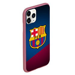 Чехол iPhone 11 Pro матовый FCB Barcelona, цвет: 3D-малиновый — фото 2