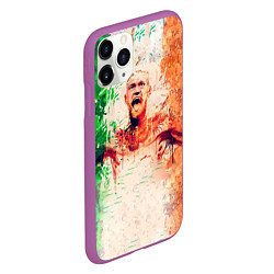 Чехол iPhone 11 Pro матовый Conor McGregor: Ireland, цвет: 3D-фиолетовый — фото 2