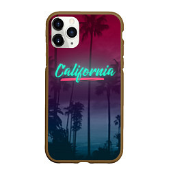 Чехол iPhone 11 Pro матовый California, цвет: 3D-коричневый